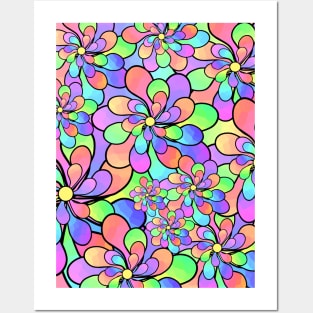 ABSTRACT Flowers Blooming - Flowers Art Posters and Art